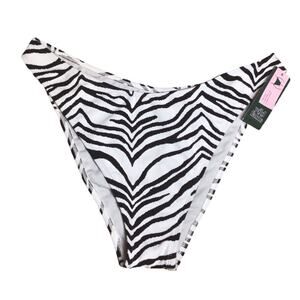 Wild Fable Bikini Bottoms Women’s XL White-Black Mid Rise Super Cheeky